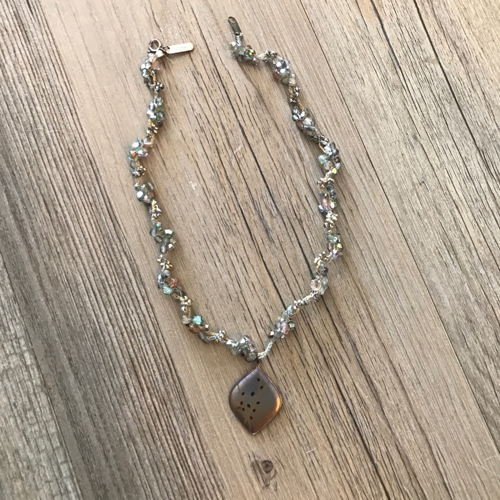 Early 2000 Holly Yashi Vintage Choker | Pastel Crystals & Silver Beads